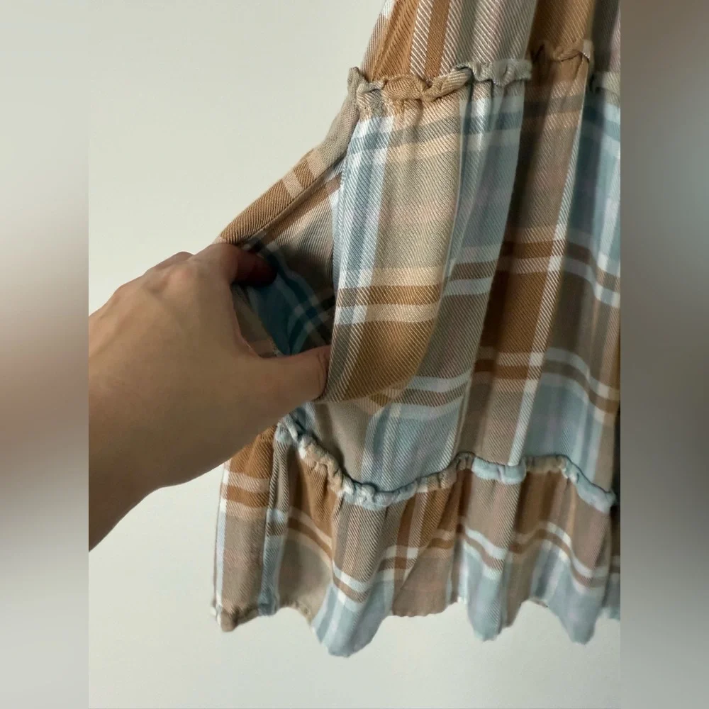 Show Me Your Mumu Maryellen Tiered Mini Dress in Georgetown Plaid - Picture 13 of 16